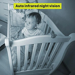 Babyphone Camera Sans Fil Vision Nocturne Surveillance Température Intercom 300m EU Plug YONIS pas cher