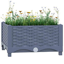 Maison Chic Jardinière,Lit surélevé - Bac à fleurs - pot de fleur 40x40x23 cm Polypropylène -GKD35549