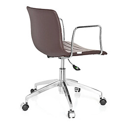 Chaise de bureau LEVI PU marron hjh OFFICE pas cher