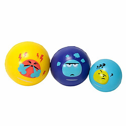 Paris Prix Lot de 3 Balles Anti-Stress 7cm Multicolore