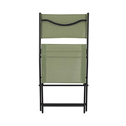 The Home Deco Factory Chaise de jardin pliable en acier Elba vert. pas cher