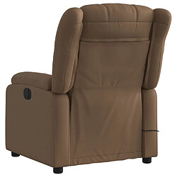 Avis vidaXL Fauteuil de massage inclinable Marron Tissu