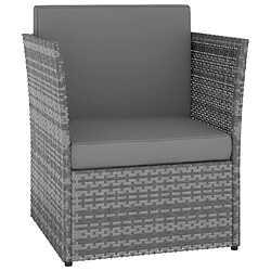 Maison Chic Chaise de jardin - Fauteuil d'extérieur avec tabouret Résine tressée Anthracite -MN32710