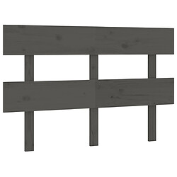 vidaXL Tête de lit Gris 138x3x81 cm Bois massif de pin