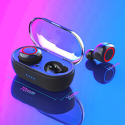 Acheter GUPBOO Écouteurs 5.0 TWS Écouteurs sans fil Bluetooth Écouteurs intra-auriculaires Casque stéréo de jeu avec étui de charge Convient à tous les téléphones