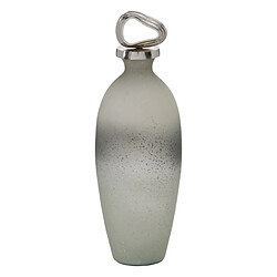 BigBuy Home Bouteille Gris Argenté Aluminium Verre 15 x 15 x 46 cm Décorative