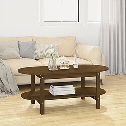 ComfortXL Table Basse Marron Miel 110x55x45 Cm Bois Massif De Pin