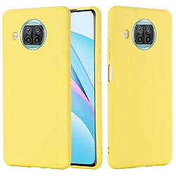 Coque en silicone plaine avec sangle jaune pour votre Xiaomi Mi 10T Lite 5G