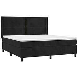 Avis Maison Chic Lit Adulte - Lit simple Lit à sommier tapissier avec matelas moelleux - Meuble de Chambre - Noir 180x200 cm Velours -MN53074