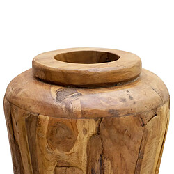 vidaXL Vase de décoration 40 x 80 cm Bois de teck solide