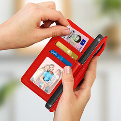 Avis Avizar Housse iPhone 13 Mini Portefeuille Multi-compartiments Support Vidéo Rouge