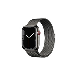 Apple Watch Series 7 GPS + Cellular, boîtier Acier Inoxydable Graphite 45mm avec Boucle Milanaise Graphite