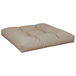 vidaXL Coussin de palette taupe 80x80x12 cm tissu