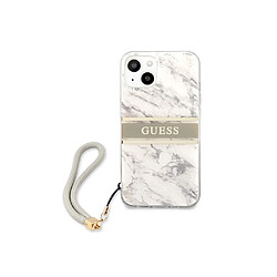 Guess Maroquinerie Guess Coque pour Apple iPhone 13 Mini Marble Strap Gris