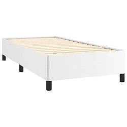 Acheter Maison Chic Lit adulte - Lit simple Cadre de lit,Structure du lit Contemporain Blanc 90x200 cm Similicuir -MN60813