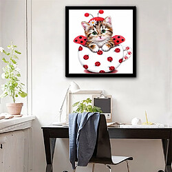 5d diamant broderie peinture point de croix kit animal pour chat décor à la maison