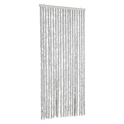 vidaXL Rideau anti-mouches gris 56x200 cm chenille