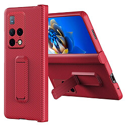 Coque en TPU antichoc, texture en fibre de carbone, anti-rayures rouge pour votre Huawei Mate X2