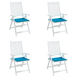 Avis vidaXL Coussins de chaise jardin lot de 4 bleu 50x50x3 cm tissu oxford