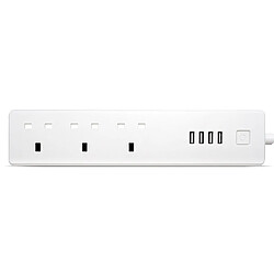 Wewoo Prise Connectée 4 x ports USB + 3 x UK Plug Jack télécommande WiFi Smart Power Socket Fonctionne avec Alexa et Google Home, Longueur du câble: 1,8 m, AC 90-265V, UK