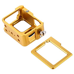 Wewoo Pour GoPro HERO6 / 5 or Logement Shell CNC alliage d'aluminium Cage de protection avec cadre d'assurance et 52mm UV Lens pas cher