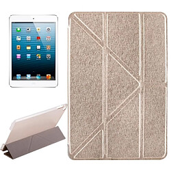 Wewoo Housse Étui Coque en cuir de couleur unie avec support pour iPad Mini 2019 Or de Transformers Style Silk Texture Horizontal Flip