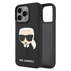 Karl Lagerfeld Coque pour iPhone 13 Pro Max Bi-matière Bords Rehaussés Noir