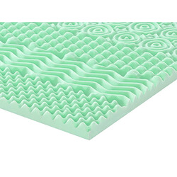 Acheter Vente-Unique Surmatelas 180 x 200 cm mémoire de forme 7 zones aux extraits de thé vert ép.5cm - LESINI de NATUREA