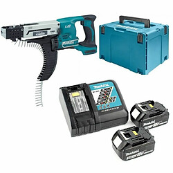 Makita DFR 550 RTJ 18 V Li-Ion Visseuse automatique sans fil + Coffret Makpac + 2x Batteries 5,0 Ah + Chargeur