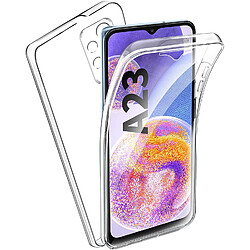 Coque 360 degrés intégrale pour Samsung Galaxy A23 5G Protection arrière PC Case et Avant en TPU Transparente - XEPTIO