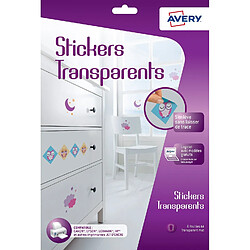 Avery Lot de 6 Etiquettes adhésives transparentes - C9421