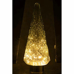 Avis Paris Prix Sapin de Noël en Verre Led 47cm Transparent