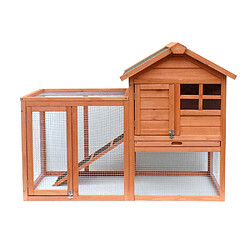 Helloshop26 Cabane clapier à lapins rongeurs poulailler lapinière ou autres petits animaux en bois 870 x 465 x 1600 mm 16_0002236