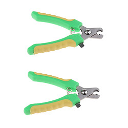 2pcs tondeuse coupe-ongles en alliage de chat en alliage de chat pour les petits animaux verrouiller vert s