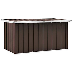 vidaXL Boîte de rangement de jardin Marron 129x67x65 cm