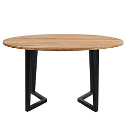 Acheter Rendez Vous Deco Table ronde Moorea 8 personnes en bois et métal 140 cm