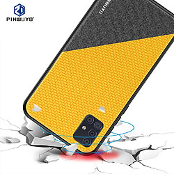 Coque en TPU + PU hybride jaune pour votre Samsung Galaxy A51