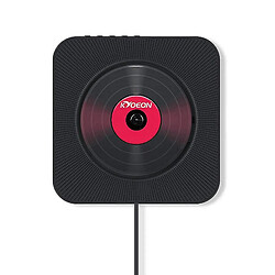 Universal Lecteur CD portable YH avec haut-parleur Bluetooth High Fidelity, haut-parleur audio avec télécommande (noir)