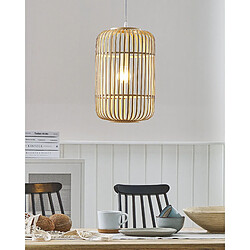 Beliani Lampe suspension AISNE Bambou Bois clair