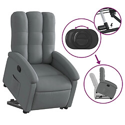 Acheter vidaXL Fauteuil inclinable Gris foncé Tissu