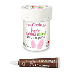 Scrapcooking Stylo chocolat + Arôme alimentaire naturel en poudre Goût barbe à papa