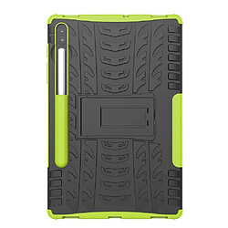 Acheter Coque en TPU hybride anti-goutte de style cool avec béquille vert pour votre Samsung Galaxy Tab S6 T860 T865