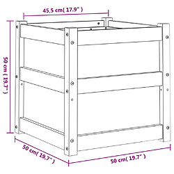 vidaXL Jardinière 50x50x50 cm bois massif douglas pas cher