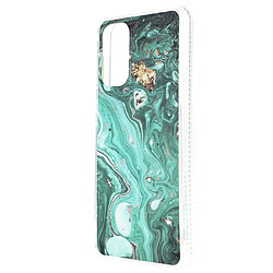 Coque en TPU + acrylique anti-rayures, motif marbre émaillé vert pour votre Samsung Galaxy A13 5G