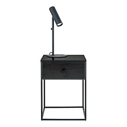 Avis House Nordic Table d'appoint avec tiroir noir 40 x 40 x 55 cm