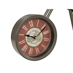 Avis Vente-Unique Horloge moto vintage à poser - Métal - L. 51 x P. 8.5 x H. 26 cm - Marron - SAVANNAH