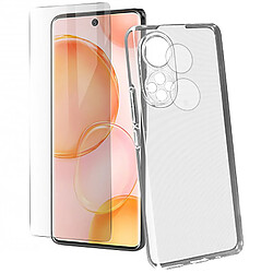 Protection intégrale Verre Trempé pour Honor 50 5G + Verre Trempé Caméra Arrière + Coque souple silicone transparente -Visiodirect-