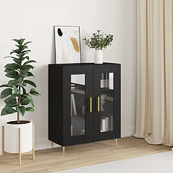 vidaXL Buffet noir 69,5x34x90 cm bois d'ingénierie