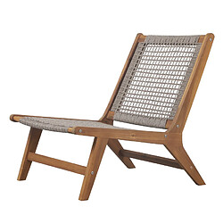 Mes Fauteuil de jardin 81x66x72 cm en acacia et résine tressée - DUTY