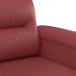 Maison Chic Ensemble de canapés 2 pcs, Canapé droit Sofa pour Salon et coussins Rouge bordeaux Similicuir -GKD415181 pas cher